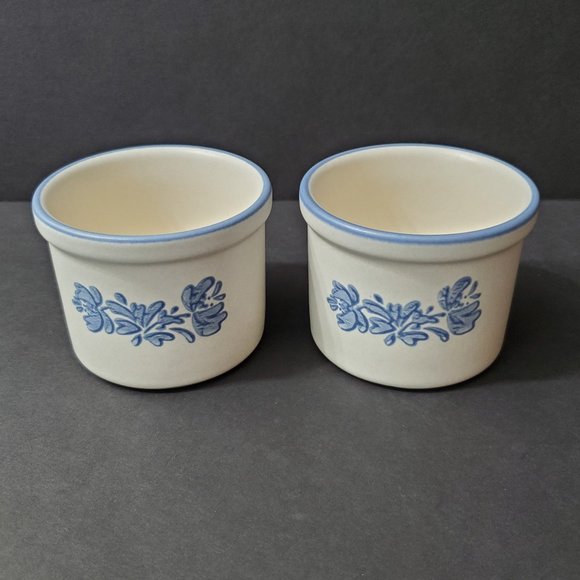 Pfaltzgraff Yorktowne Ramekins Small Cheese Crocks Custard Cups Dip Bowls - Picture 2 of 6